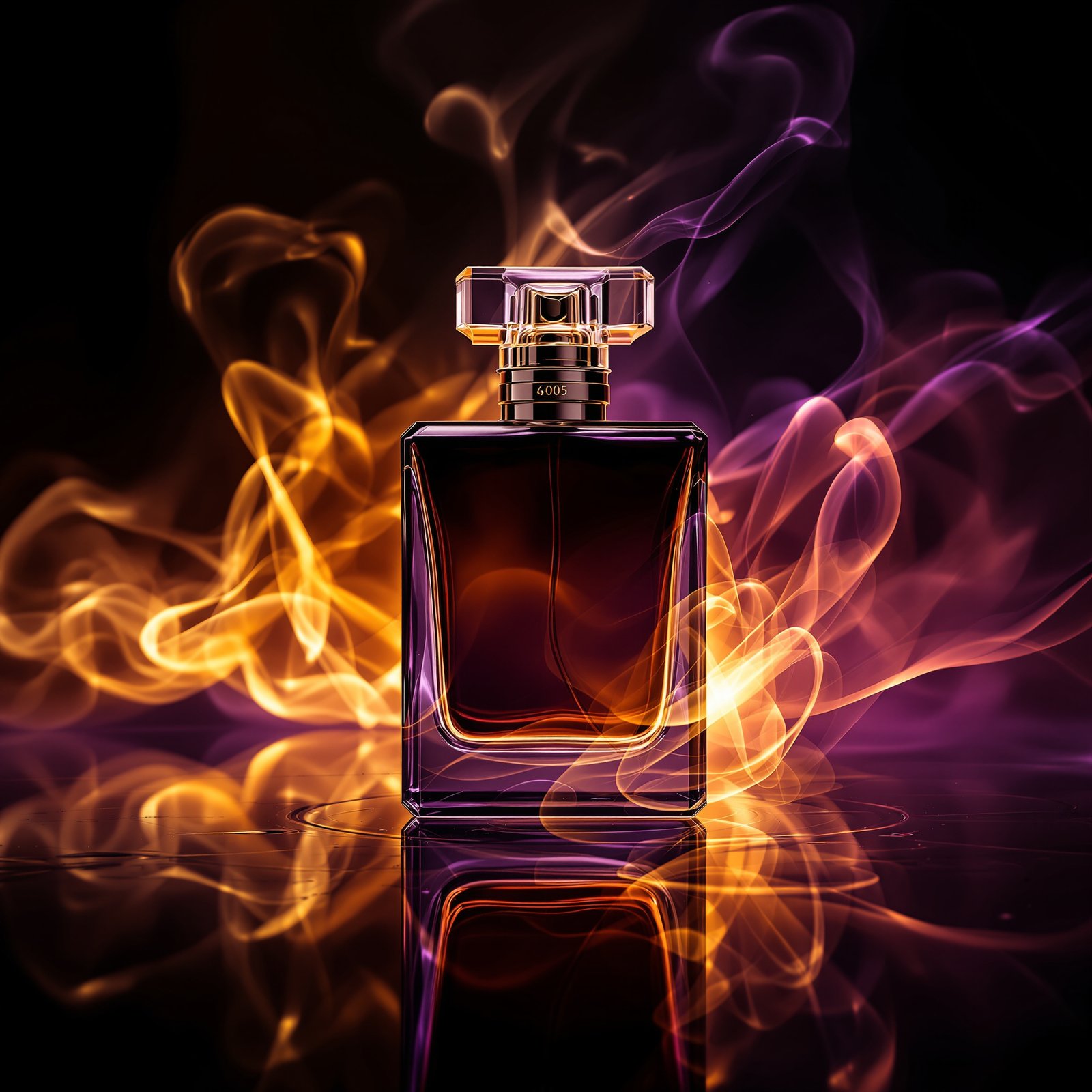 Perfume de lujo en diseño abstracto